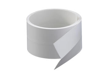 White PVC self adhesive L shape profile T0.4mm x W40mm x L2600mm