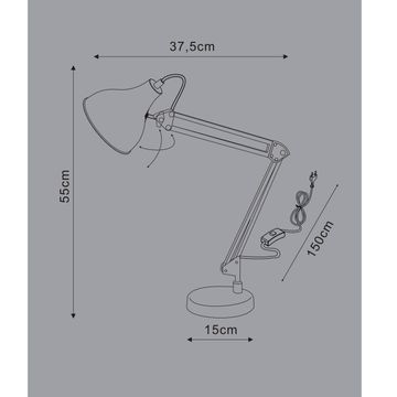 Inspire metal glossy desk lamp green e27x1