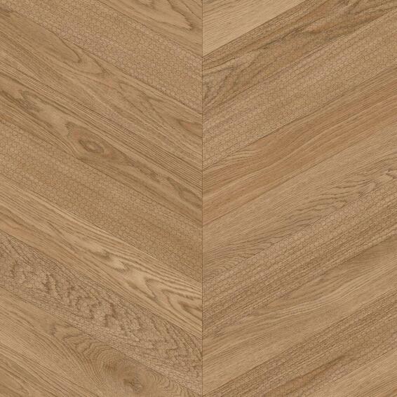 Cushion Vinyl Sheeting Chevron Caramel Novilon Iconik (1m2)