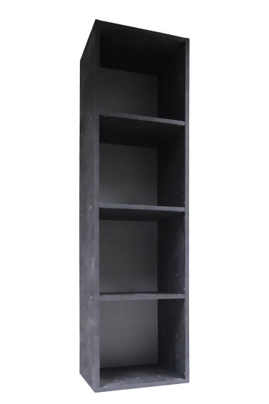 Cube storage 4 boxes grey W35.6xD32x137.6cm