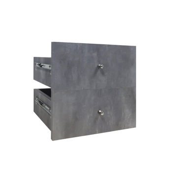 Cube storage drawers set of 2 grey W32xD32xH32cm
