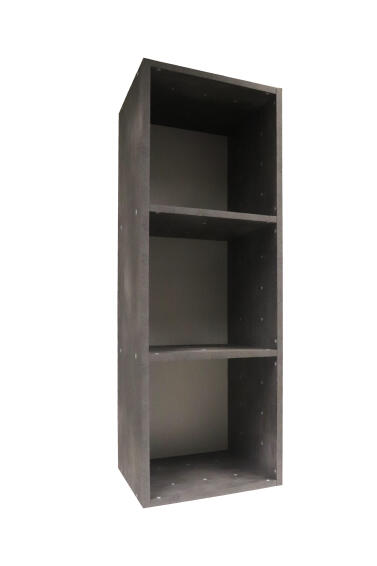 Cube storage 3 boxes grey w35.6cmxd35.6cmxh103.6cm