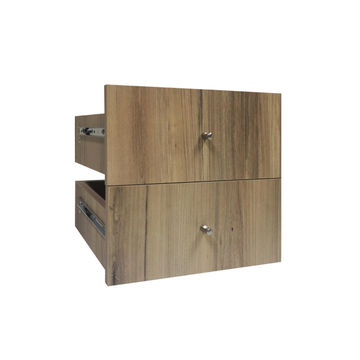 Cube storage drawers set of 2 oak W32xD32xH32cm