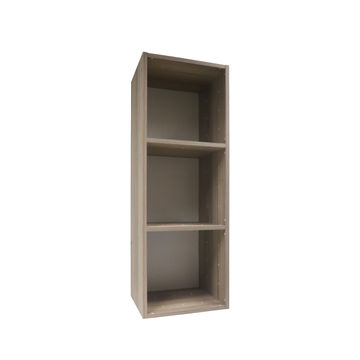 Cube storage 3 boxes oak w35.6xd35.6xh103.6cm