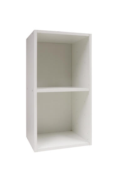 Cube storage 2 boxes white W35.6xD32xH70cm