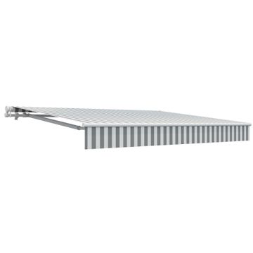 Calima Retractable Awning White & Grey Stripes L3mxW2m