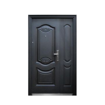 Entry Door High Security Steel with Frame (prehung) 325 Black Pivot size Left Hand Opening-Open in-w1200xh2050mm