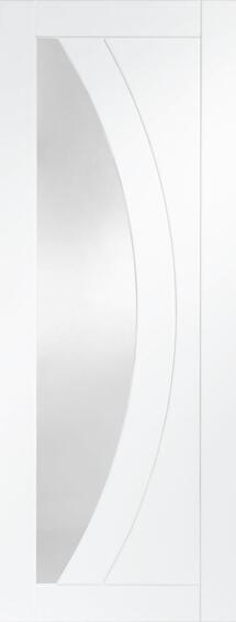 Interior Door Deep Moulded Salerno-1 Light Prefinished White-w813xh2032mm