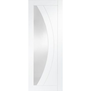 Interior Door Deep Moulded Salerno-1 Light Prefinished White-w813xh2032mm