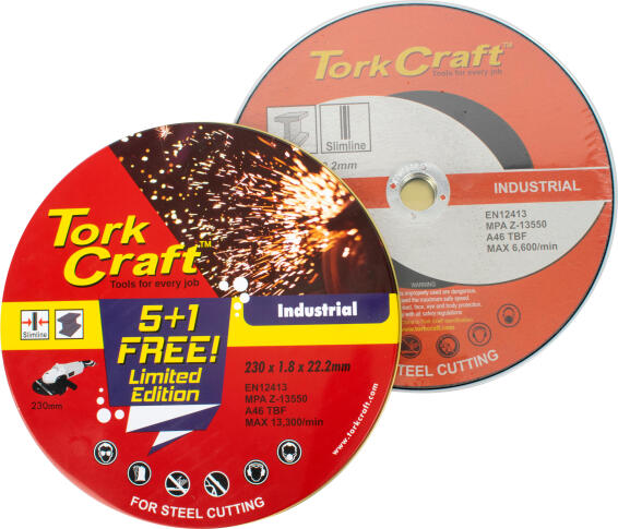 Cutting disc TORKCRAFT 230mm 5 + 1 in a tin case