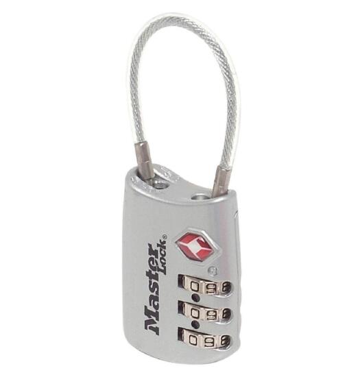Combination padlock cable 3 dial 30mm master lock