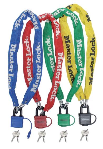 Padlock with security chain 6mm/40mm master lock
