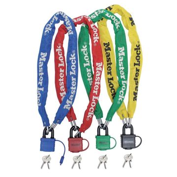 Padlock with security chain 6mm/40mm master lock