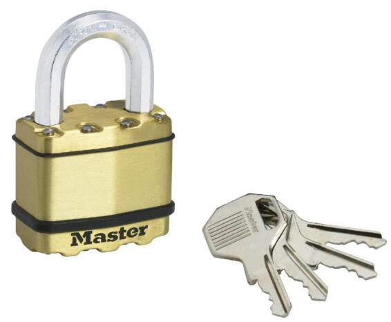Padlock laminated oct brass 50mm excell master lock