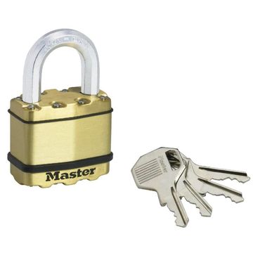 Padlock laminated oct brass 50mm excell master lock