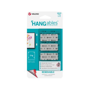 Removable strips white 19mm x 44mm hangables velcro