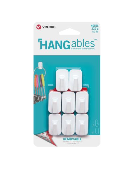 Removable Micro Hook 1/2lb x 8 white