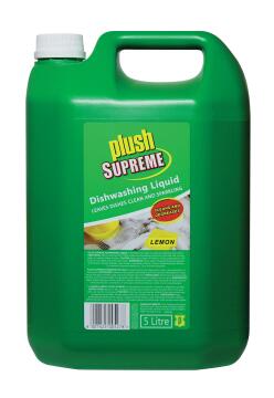 Dishwashing liquid PLUSH SUPREME lemon 5 liters