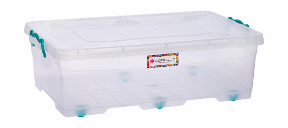 Clip & lock storage box clear 30l