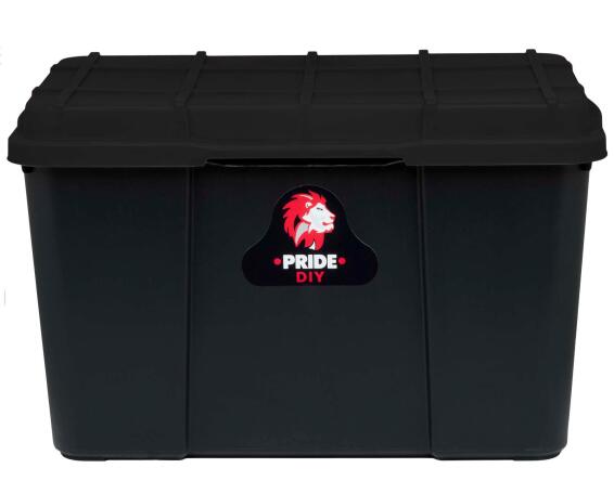 Pride storage box black 65l