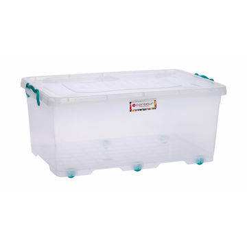 Clip & lock storage box clear 40l