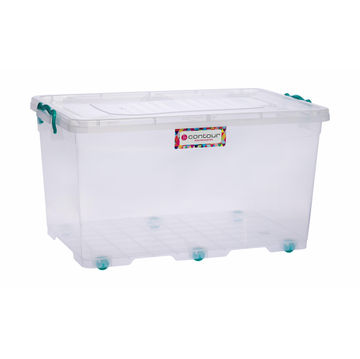 Clip & lock storage box clear 50l