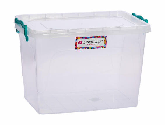 Clip & lock storage box clear 13l
