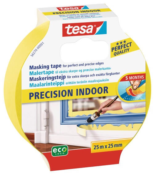 Masking Tape TESA Precision Indoor yellow 25m x 25mm
