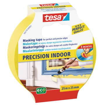 Masking Tape TESA Precision Indoor yellow 25m x 25mm