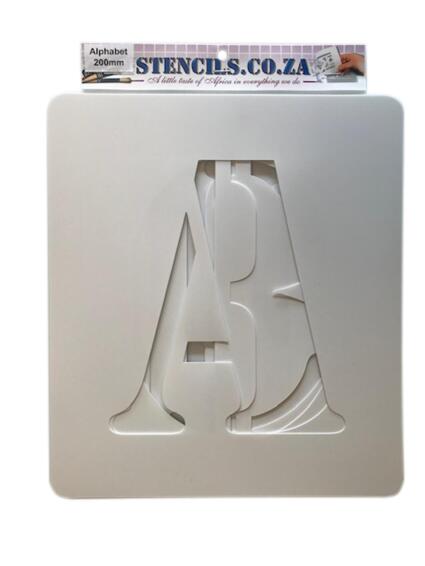 K&K Stencil Alphabet 200mm Set