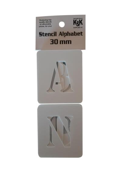 K&K Alphabet Stencil 30mm Set