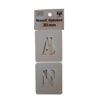 K&K Alphabet Stencil 30mm Set