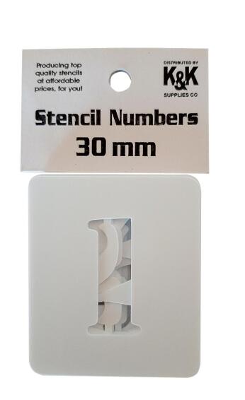 K&K Numbers Stencil 30mm
