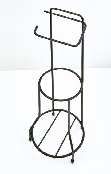 Toilet Roll Holder Stand STEELCRAFT Black W15.8cmXD60.3XH60.3cm