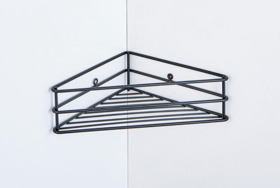 Shower Caddy Corner Organiser STEELCRAFT Black W7.5cmD8.5cmXH17.5cm
