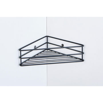 Shower Caddy Corner Organiser STEELCRAFT Black W7.5cmD8.5cmXH17.5cm