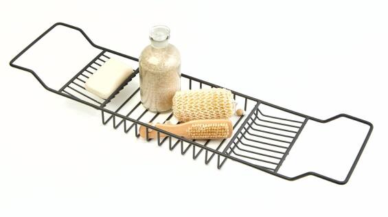 Steelcraft bath caddy black w70.5cmxd16.8cmxh7.9cm