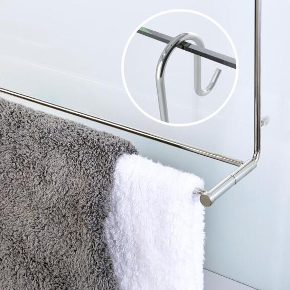 Hook Over Shower Towel Rail STEELCRAFT Chrome W61.8cmXD17.3cmXH59.9cm