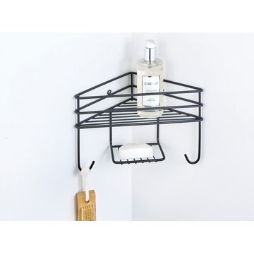 Shower Caddy Corner Single STEELCRAFT Black W27.2cmXD14.8cmXH17cm