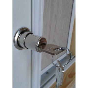 Wardrobe sliding door push lock