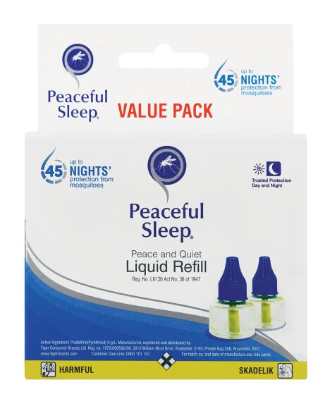 Mosquito repellent PEACEFUL SLEEP twin liquid refill 2x35ml