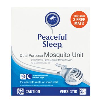 Mosquito repellent PEACEFUL SLEEP plug-in unit with 3 free mats