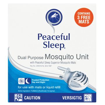 Mosquito repellent PEACEFUL SLEEP plug-in unit with 3 free mats