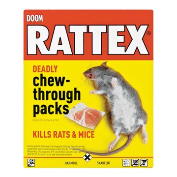 Insect killer DOOM rattex deadly chew pack 4x25g