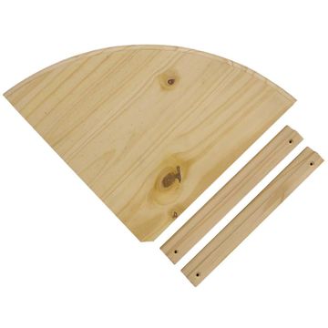 Corner Pine Shelf Natural With Brackets And Screws W20xD20cm