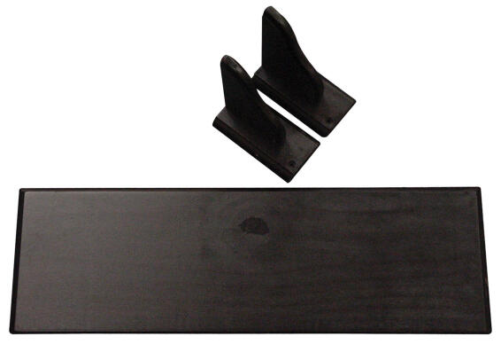 Pine Shelf With Brackets And Screws Black W90xD20cm