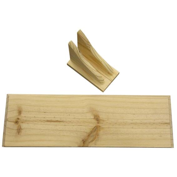 Pine Shelf With Brackets And Screws Solid Wood  W90xD20cm