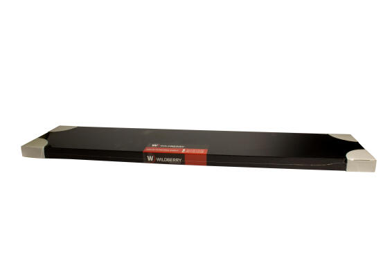 black mdf shelf 895x195mm with brackets & screws