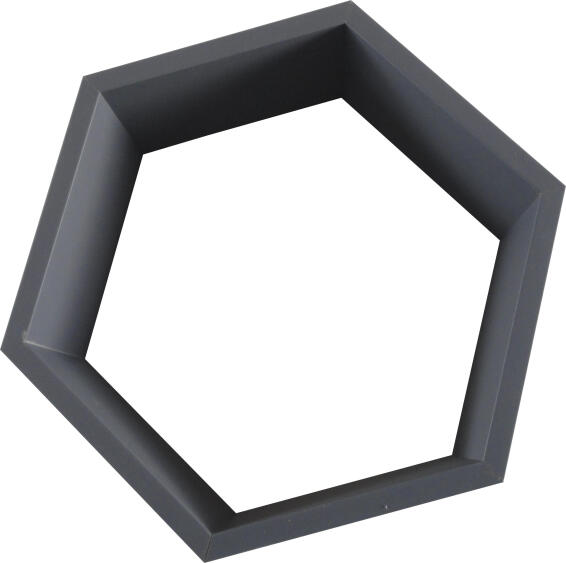 Dsx Malla Shelf Hexagon Shaped Grey W27xD11xh27cm