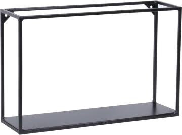 Dsx Malla Metal Shelf Rectangle Shaped Black With Wood  W45xD10xh27cm